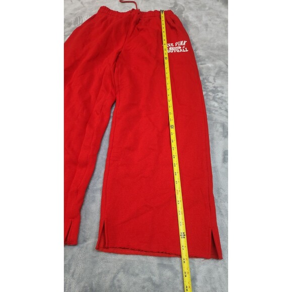 Victoria's Secret Small Red Game Day Ivy Fleece Wide-Leg Split-Hem Sweatpants - Picture 9 of 12